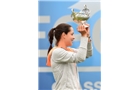 BIRMINGHAM, ENGLAND - JUNE 15:  Ana Ivanovic of Serbia poses with the trophy following her victory in the Singles Final during Day Seven of the Aegon Classic at Edgbaston Priory Club on June 15, 2014 in Birmingham, England.  (Photo by Tom Dulat/Getty Images)